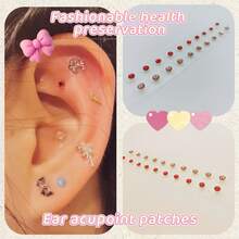 Perlas de acupresión para la oreja, la terapia de masaje de acupresión para la oreja ayuda a relajar el Body y la mente, aliviar el estrés, fácil de usar. - Multicolor - Ver 1