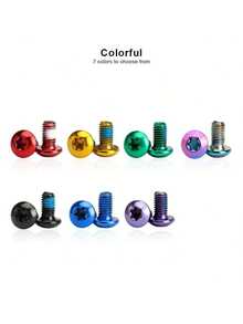 12 piezas Tornillos Torx para disco de freno de bicicleta, T25 M5x9mm de acero inoxidable para bicicleta de carretera, accesorios de ciclismo de colores, piezas de bicicleta de montaña - Multicolor - Ver 4