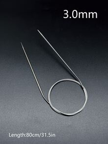 80cm Long Crochet Hooks, Knitting Needles, Stainless Steel Circular Knitting Needles 2.0-6.0mm, Festival Handcraft Weaving Tools - 80cm Stainless Steel Circular Knitting Needle - View 11