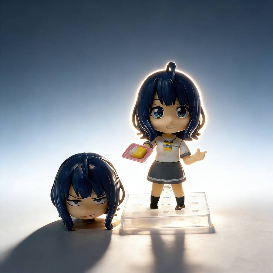 Zu viele verlierenden Heldinnen! Klassische Anime-Serie Charakterfigur Modell, Q-Version Annaka Hanami (austauschbarer Kopf), Auto-Dekoration, Vitrine Premium-Sammlerstück, Besiegt Heldin Fan Sammlerstück Geschenk, perfekt für Feiertage/Geburtstag/Valentinstag, Schreibtisch-Dekoration, Heimdekoration, Anime Mädchen Figur