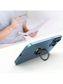 Giá đỡ điện thoại dạng vòng móc hợp kim 1 chiếc, kẹp điện thoại, giá đỡ điện thoại kiểu đẩy kéo, giá đỡ điện thoại, vòng móc, vòng móc kim loại tròn siêu mỏng xoay 360 độ, giá đỡ điện thoại dạng vòng chống rơi, Popsoket, quà tặng mùa xuân Pop Soket - Nhiều màu - Xem 1