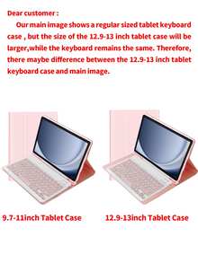 Detachable Wireless Bluetooth Keyboard (150mAh) With Pen Slot Keyboard Case Compatible With Samsung Galaxy Tab, Redm SE - Purple - View 11