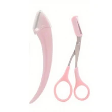 Nuevo set de herramientas para el cuidado de las cejas en forma de media luna, incluye cepillo para cejas, tijeras de recorte, navaja micro, herramienta perfecta para el arreglo de cejas que permite un mejor control de la longitud, adecuado para el cuidado de la belleza en el hogar, tijeras de depilación con mini peine, recortador de vello facial, recortador, suministros de barbería, duradero - Multicolor - Ver 13