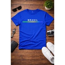 Men's Brazil T-Shirt - Comfort And Style For The World Cup - Màu xanh lam - Xem 4