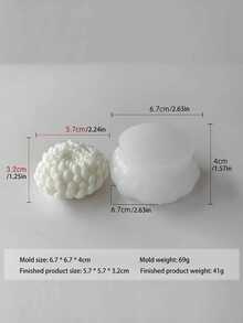 1个3D菊花莲花蜡烛模具，多用途，耐热易清洗，适用于蜡烛/肥皂/香薰石/石膏/树脂/粘土蜡烛模具，感恩节、春季、返校季、婚礼季、复活节、情人节、生日等场合，适合初学者，家居装饰 - 菊花矽膠模具 - 查看 8