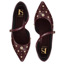 Women's Slingback Pointed Toe Flat Shoe Fashion Mule 6773 - Redwood - View 5