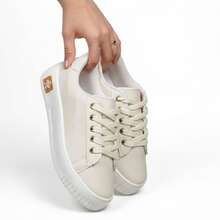 Women's Ultra Comfortable Casual Sneakers | Stylish Modern Urban Design, Casual Lace-Up Outdoor - 米色 520 - 查看 7