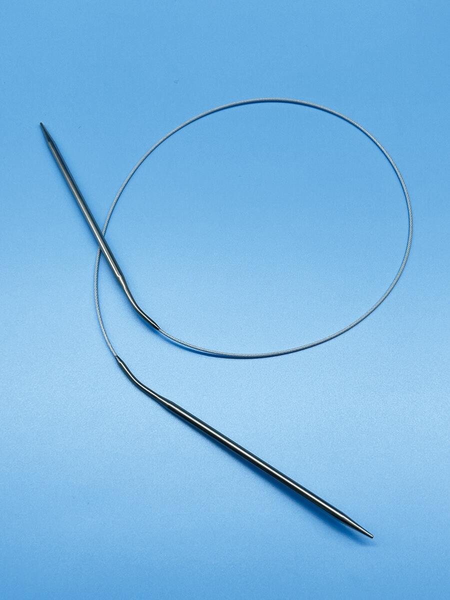 80cm Long Crochet Hooks, Knitting Needles, Stainless Steel Circular Knitting Needles 2.0-6.0mm, Festival Handcraft Weaving Tools - 80cm Stainless Steel Circular Knitting Needle - View 1