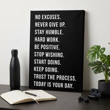 1 pieza Póster de arte de pared inspirador - Citas motivacionales para oficina, gimnasio, decoración del hogar - Regalo de aliento - Arte de pared de afirmación positiva - Arte de pared para emprendedores, arte de pared minimalista y motivacional | Impresión de cita positiva, estética simple, adecuada para el hogar, la oficina y el espacio de estudio, recordatorio suave diario y regalo reflexivo - Multicolor - Ver 5