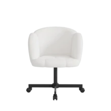 Swivel Chair, Office Chair, Desk Chair, Computer Chair, 10cm Adjustable Height, 0.360° Rotation, Teddy Bear Design, Beige, W66 * D64 * H87 Cm - Beige - View 8