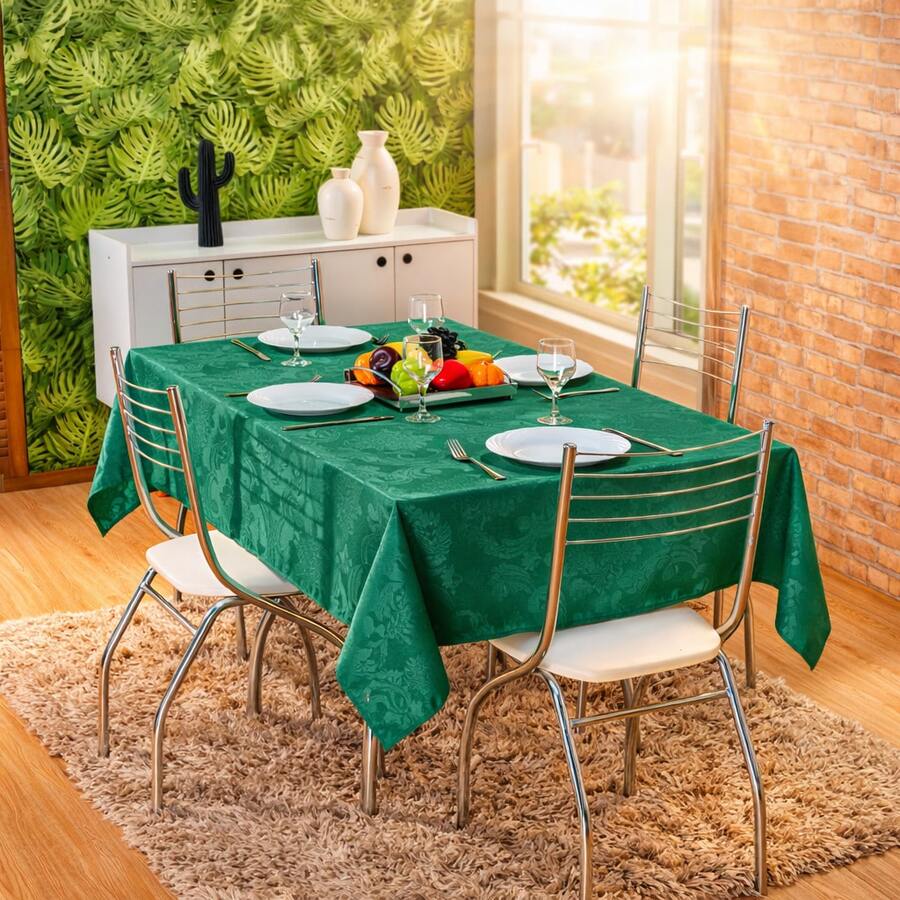 Jacquard Tablecloth Christmas Decoration - Green - View 1