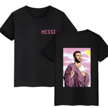 Messis Double-Sided Printed Cotton T-Shirt Summer Children's Short-Sleeved Casual Sports Top Blacks Kidss Clothing Boys And Girls (1) - Black - View 1