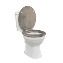SAINOS Toilet Seat Cover, Thickened Replacement Toilet Seat Cover, Antibacterial, Progressive Descent, Galvanized Hinge Design - W87-1 - View 9