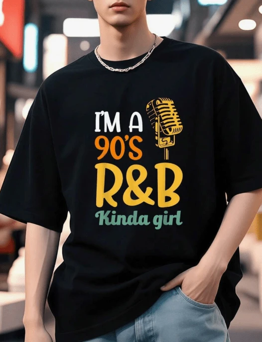Bold Statement on this Cotton T-Shirt – i'm a 90's R&amp;B Kinda Girl