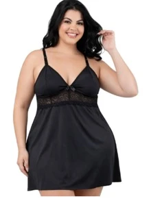 Kit 4 Camisola Maternidade Plus Size Feminina Pós Parto Gestante Com Click Confortável Amamentação - Preto - Visão 2