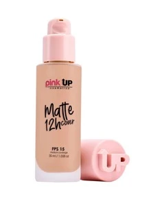 Matte Cover 12h Pink Up Maquillaje Líquido de Cobertura Media y Acabado Mate Control de Brillo Larga Duración 30 ml - 500 Medium - Ver 2