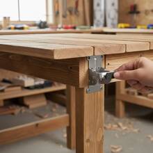 Bisagra plegable autoblocante de metal ajustable a 90 grados/180 grados para patas de mesa y conexiones de muebles - Multicolor - Ver 4