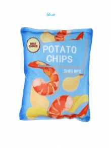 Interactive Squeaky Dog/Cat Plush Doll, Pet Chew Doll, Plush Potato Chip Shaped Noise Plush Doll For Medium & Small Dogs, Entertaining & Chewing Relief, Washable, Relieve Puppy Separation Anxiety, Training Reward & Companion, Pet Party Essential, Pet Supplies, Pet Toys, Pet Plush Toys (Random Delivery) - Multicolor - View 12