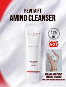 L’Oreal Paris 复颜抗皱氨基酸洁面乳，30/125毫升，温和日常洁面乳，深层清洁并去除污垢/油脂/彩妆，提供保湿，不紧绷不干燥，带来舒适清爽的体验，适合所有肤质，包括敏感肌肤，必备护肤品，是圣诞礼物或送给男友/女友的理想之选。 - 歐萊雅專研滋潤氨基潔面乳 - 查看 2