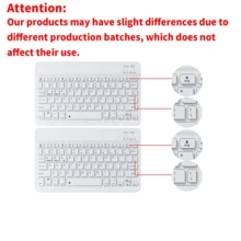 Wireless Bluetooth Keyboard Mouse Combo, Ultra-Thin Portable Compact Wireless Keyboard And Mouse Set, Compatible With Android, Windows Tablets, Smartphones, IPad Pro, IPad Air, IPad Mini, Supports IPadOS/IOS 13 And Above (White) - White - View 10