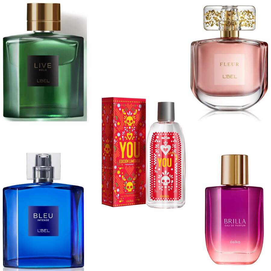 Set Regalo Premium Fragancias L'Bel y Ésika para Mujer y Hombre | Perfume Live Polo L'Bel, Perfume Bleu Intense L'Bel, Perfume Fleur L'Bel, Perfume Brilla Eau de Parfum Ésika y Fragancia You Edición Limitada | Kit Completo de Perfumes Originales | Aromas Frescos, Intensos y Femeninos | Regalo Ideal para el 14 de Febrero y Día de las Madres | Colección de Fragancias para Toda Ocasión  |  Kit Regalo de Perfumes L'Bel y Ésika para Mujer y Hombre | Fragancias Fleur, Brilla, You Edición Limitada, Live Polo y Bleu Intense | Set de Aromas Elegantes y Modernos | Regalo Especial para el 14 de Febrero y Día de las Madres | Perfumes para Uso Diario y Ocasiones Especiales | Set Regalo de Perfumes para Mujer y Hombre L'Bel y Ésika | Colección de Fragancias en un Solo Kit | Perfumes Fleur, Brilla, You Edición Limitada, Live Polo y Bleu Intense | Regalo Perfecto para el 14 de Febrero y Día de las Madres | Aromas para Compartir - KIT-ELLA-EL - Ver 1
