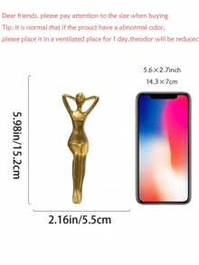 Minimalist Gold Home Decor Thinker Sculpture, Modern Bookshelf Small Sculpture Suitable For Living Room Decor, Resin Abstract Art Collectible, Suitable For Office And Bedroom Desk - Multicolor - View 11
