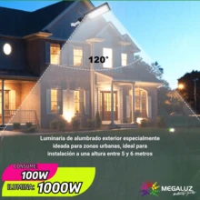 Lampara Suburbana De 100w Con Fotocelda 6500k 5600 Lm Gris Blanco Frío - Gris Claro - Ver 4
