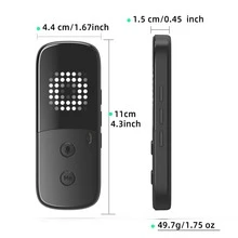 Peiko 150 语言翻译器，双向实时 AI 语音即时在线翻译器，迷你科技产品，离线翻译，学习旅游和商务沟通 - 黑色 - 查看 2