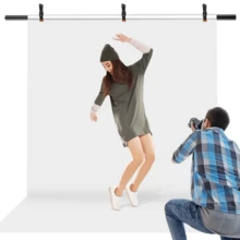 Portable Backdrop Stand Kit | Height Adjustable Photo Background Support Stand With 3 Clip Clamps For Photography, Video & Studio Shooting - 1.5M - View 5