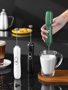 Electric Milk Frother, Mini Handheld Milk Foamer, Wireless Milk Frother For Home Use - Multicolor - View 4