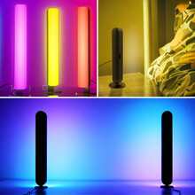 Modern USB Powered RGB LED Mood Light Strip With Remote Control - Remote Control Desk And Bedside Lamp For TV, Computer And Bedroom Nighttime Ambiance, Infrared Sensor Lamp, Bedroom Lighting | Modern RGB Lamp | Plastic Lampshade, Bedroom Table Lamp - One Size - View 7