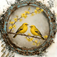 1pc Vintage Round Metal Sign With Bird Mother And Baby, Indoor/Outdoor Decor Sign For Home, Cafe, Apartment, Restaurant, Street, Living Room Wall, Holiday Gift Round Wall Decor, Boho Wall Decor, Metal Wall Art, Farmhouse Wall Decor, Circle Wall Decor, Bedroom Wall Decor, Round Mirror, Woven Wall Hanging, Living Room Wall Art, Celestial Wall Decor - 彩色 - 查看 13