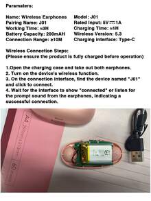 Genai TWS耳机，开放式空气传导耳机，OWS开放式立体声耳机，IPX5防水运动耳塞，传输稳定，48小时超长播放时间，超长待机时间 - 彩色 - 查看 12