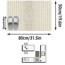 1pc Nordic INS Style Abstract Dot Pattern Rug - Minimalist Modern Cream Tone - Hallway Runner Carpet, Suitable For Bathroom, Kitchen, Entryway, Corridor, Bedside, Living Room, Bedroom, Etc. Soft Washable Rug, Home Decor - Multicolor - View 12