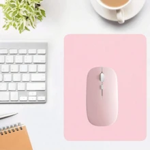 Wireless Bluetooth Mouse With Mouse Pad, Compatible With (IOS 13.1.2 And Above)/Laptop/, Silent Mini Mouse, Compatible With Android/Windows/Linux Systems, PU Leather Solid Color Mouse Pad, Suitable For Home, Office, School - Multicolor - View 9