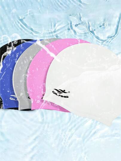 Silicone Swimming Cap, Waterproof Anti-Slip Elastic Silicone Swim Cap, Long Hair Specialized Swim Cap, Unisex Silicone Swim Cap, Professional Training Swim Cap, Suitable For Swimming Pool, Beach, Swimming Pool Kickboard, Beach Essential Swimming Gear