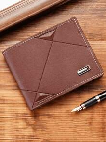 Esta billetera corta de cuero de PU personalizada para hombres presenta un diseño de superficie suave con estampado a cuadros con estilo. Tiene una gran capacidad con múltiples ranuras para tarjetas, capaz de contener billetes grandes y una monedero, y está equipada con ranuras para tarjetas de crédito, tarjetas bancarias y tarjetas de identificación. - Multicolor - Ver 9