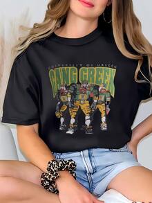 Vintage 00s Ducks Hooded Ducks Sweatshirt Universidad De   Patos Fútbol Hoodie Regalo Suéter Chaqueta Regalo Crewneck Camiseta - Negro - Ver 2