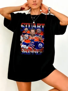 Stuart Skinner Shirt Ice Hockey American Professional Hockey Championship Sport Merch T Shirt Hoo Die Graphic Tee Gift Fans - Black - View 7