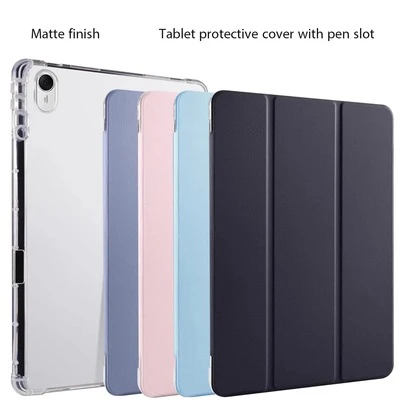 带笔槽的平板电脑保护套，三折式设计，防摔，兼容荣耀平板 X8a、荣耀平板 X9a/X9 Pro 11.5英寸、Tab M11、MatePad 11.5英寸 S、MatePad SE 11英寸、Pad2 11英寸/Pad SE 11英寸、Tab、MatePad等机型。