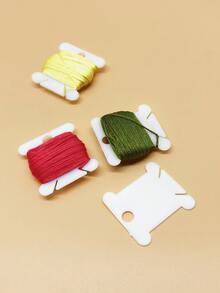Set Papan Penggulung Benang Sulam Plastik Putih 50 Buah, Papan Pengatur Benang Sulam Silang, Penyortiran Cepat dan Penyimpanan Anti Kusut, Alat Penyimpanan Benang Jahit Portabel, Cocok untuk Kerajinan DIY, Sulam, Benang Rajut, dan Proyek Buatan Tangan - Papan gulungan putih - View 6