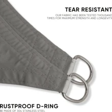 1 件深灰色长方形遮阳帆 6.5x9.8 英尺 - 适用于庭院、露台和泳池的防晒，防紫外线防风遮阳布 - 深灰色 - 查看 6