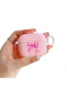 Bowknot Protective Case Suitable Compatible With Apple Bluetooth Wireless Earphones, Anti-Scratch And Drop-Proof Cover Compatible With Apple Bluetooth Earphone Case - Pink - View 6