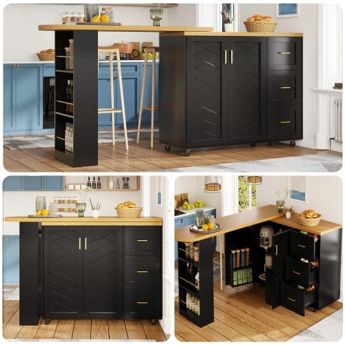 Bar & Serving Carts - Black - View 1