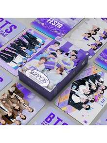 50张/124张/92张 JIMIN V J-HOPE RM JIN 照片卡收藏套装 - 手工相册套装，K-POP 生日礼物，带展示盒的交换卡，书签套装，情人节收藏卡，小礼物，粉丝自制照片卡 - 彩色 - 查看 36