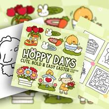 New 40-Page Happy Days Coloring Book, Includes Easter Moment Patterns, Adult Stress Relief Toy, Suitable For Graduation, Back To School Gifts, Beautiful Patterns, Clear Lines, Applicable To Stationery, School Supplies, Suitable For Gifting To Girls, Perfect Gift For Easter, Wedding Season, Mother's Day - View 2