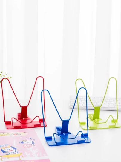 1pc Random Multifunctional Book Stand, Creative Foldable Colorful Reading Rack For Students