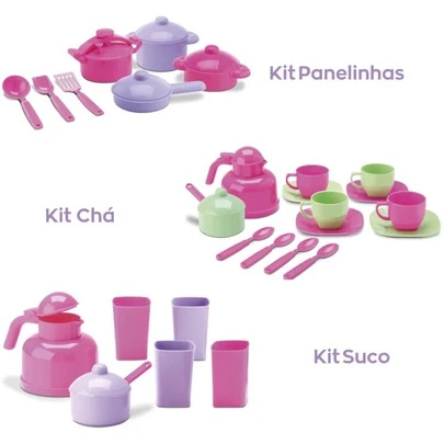 Kit Completo Acessórios de Cozinha Brinquedo Com 29 Peças - Silmar
