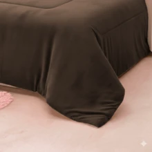 VENECIA Cobertor Matrimonial Estampado Con medidas de 200cm x 220cm - Cafe Oscuro - Ver 3