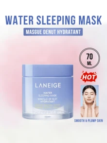 Laneige 70毫升/2.36液盎司保湿睡眠面膜 - 畅销产品，提亮肤色，净肤率高达96.77% | 专利植物酵母提取物，夜间修护肌肤屏障 | 深层补水，令肌肤柔滑饱满 | 免洗配方，方便携带，舒缓日晒损伤肌肤，夜间修护 - 水潤修護睡眠面膜 - 查看 2